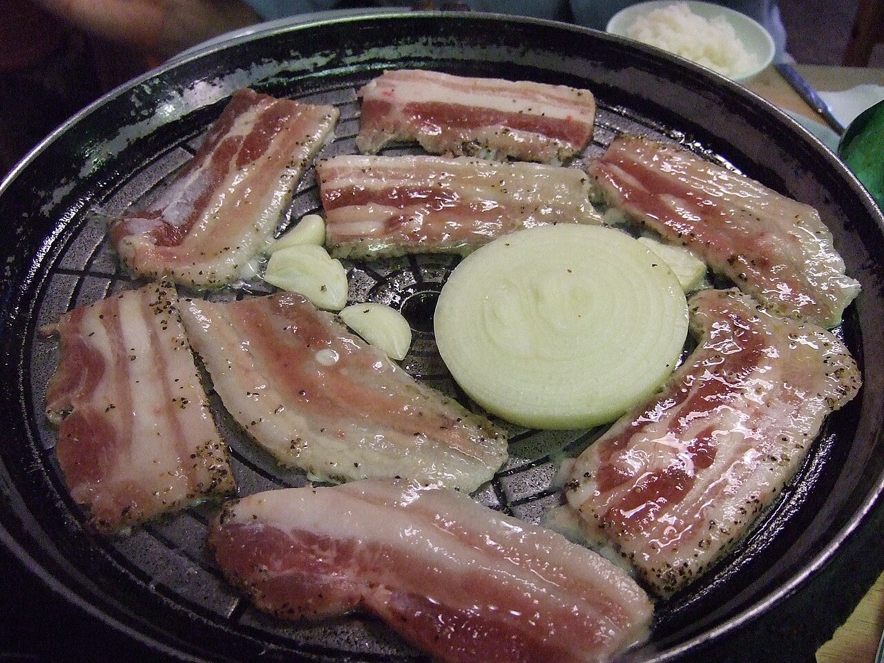 サムギョプサルの鉄板